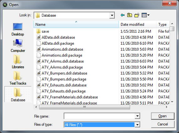 Old File Open/Save dialog